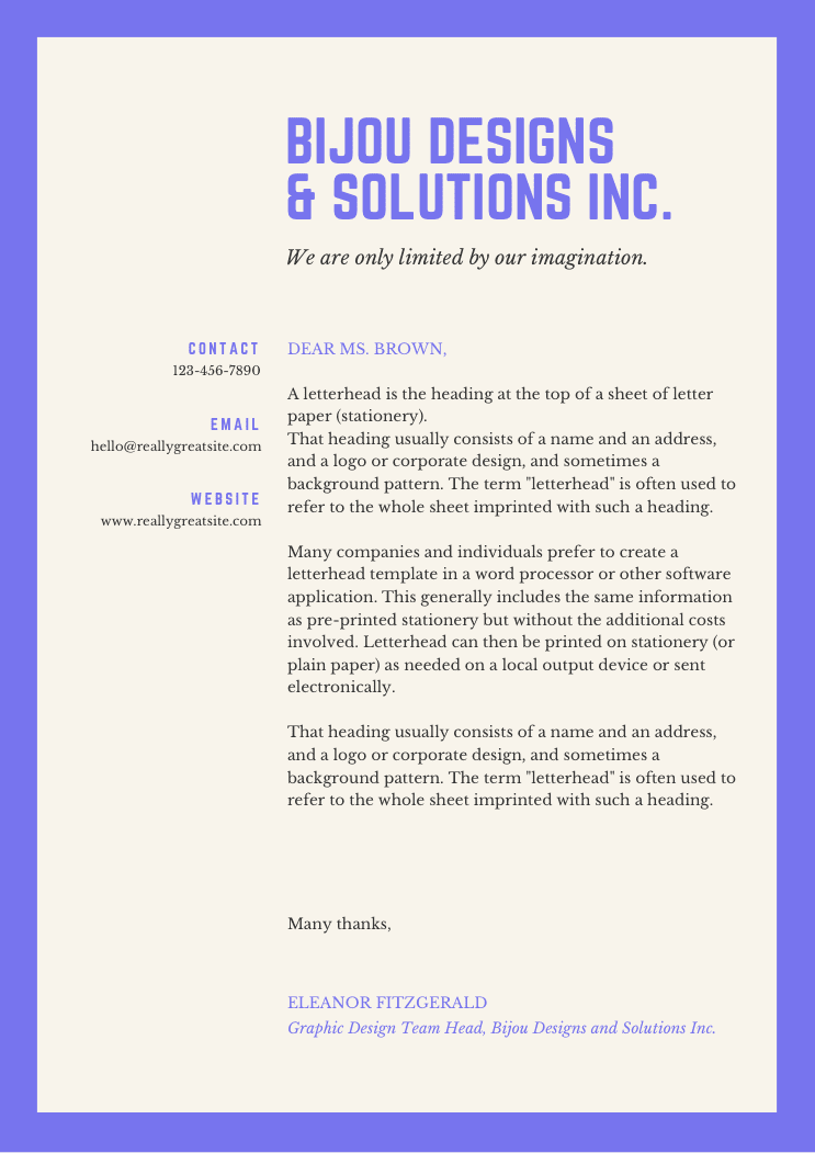 9 Amazing Business/ Company Letterhead Designs