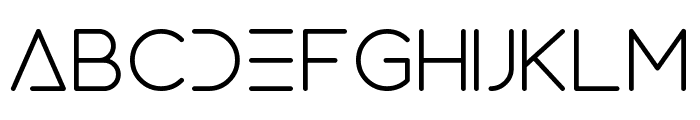 An uppercase alphabet sample of Equinox, a sleek and minimalist sci-fi sans-serif typeface.